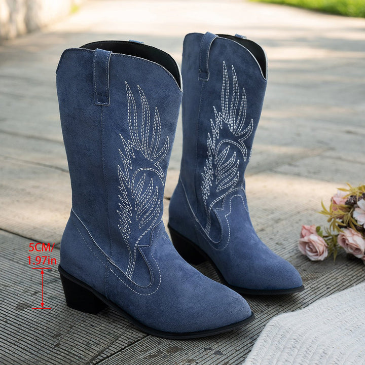 Monika | Stylish And Comfortable Wide-Calf Cowboy Boots