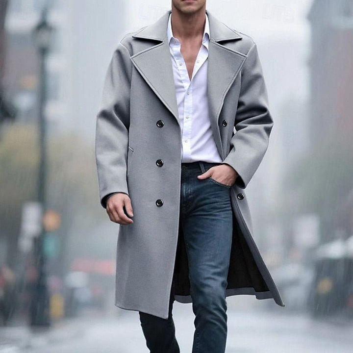 Barnaby | Tailored Long Overcoat – Timeless Warmth for Men