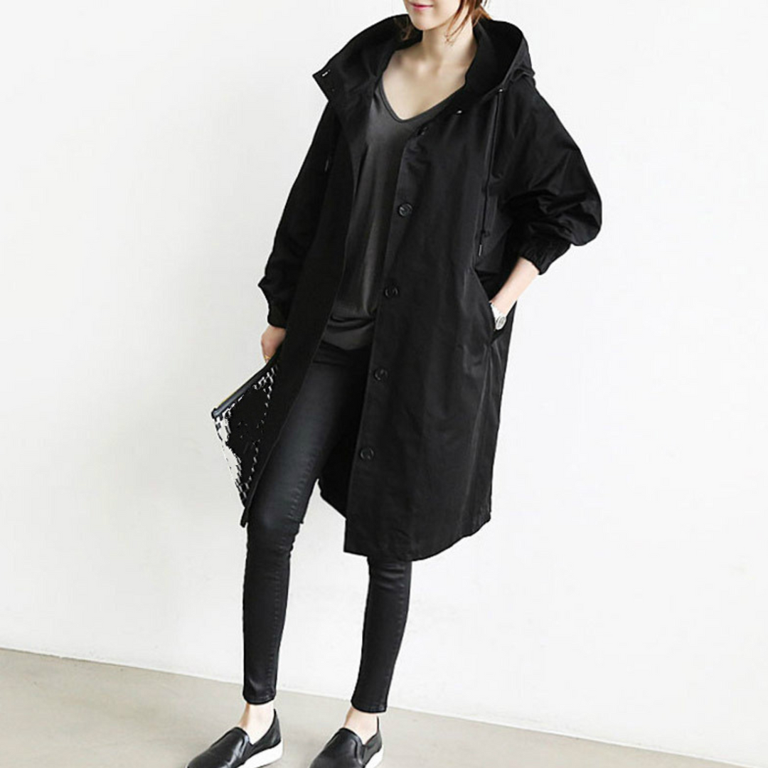 Eleanor | Functional And Elegant Long Hooded Trench Coat