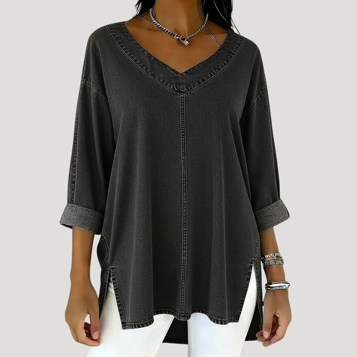 Charlotte | Relaxed And Stylish V-Neck Tunic Top