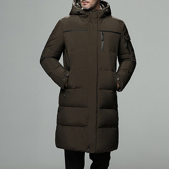 Wade | Longline Puffer Coat – Essential Warmth for Men