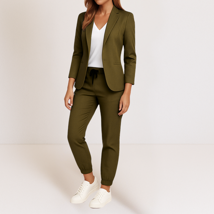 Chloe | Classic Polished Blazer and Jogger Set