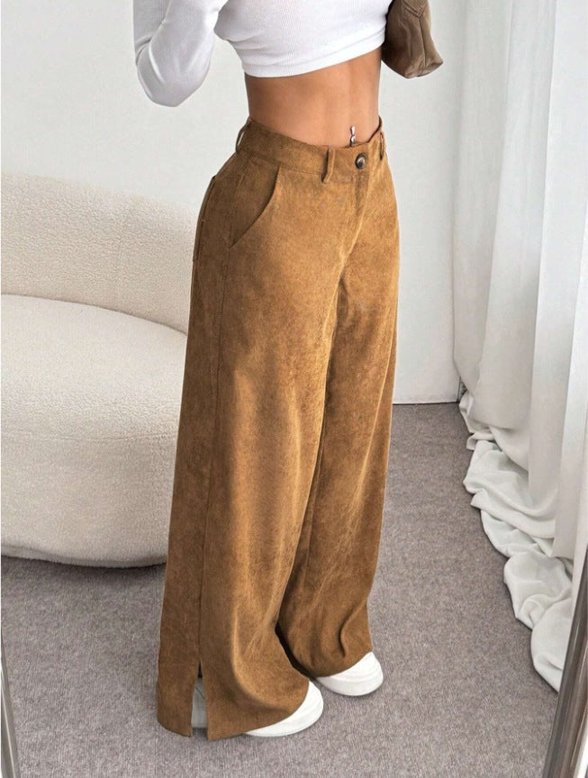 Isabella | Schicke High-Waist-Hose mit weitem Bein und Schlitz