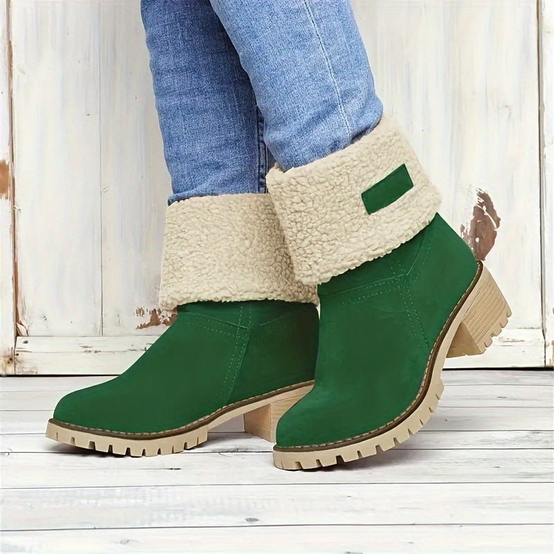 Melinda | Warme und bequeme, mit Fleece gefütterte Stiefel bis zur Wadenmitte