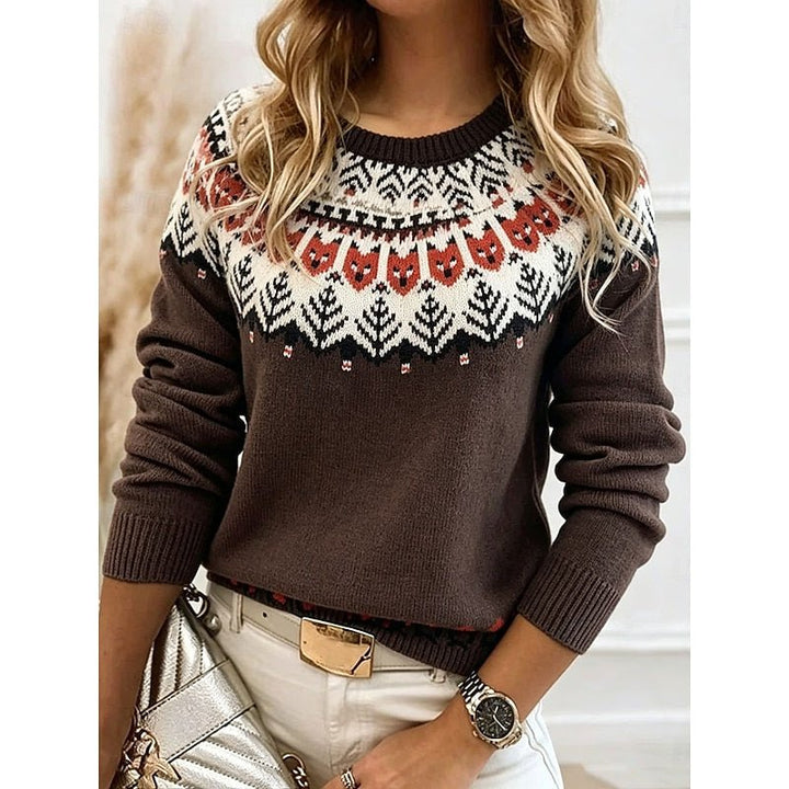 Cozy | Knit Sweater – Timeless Patterned Design for Women