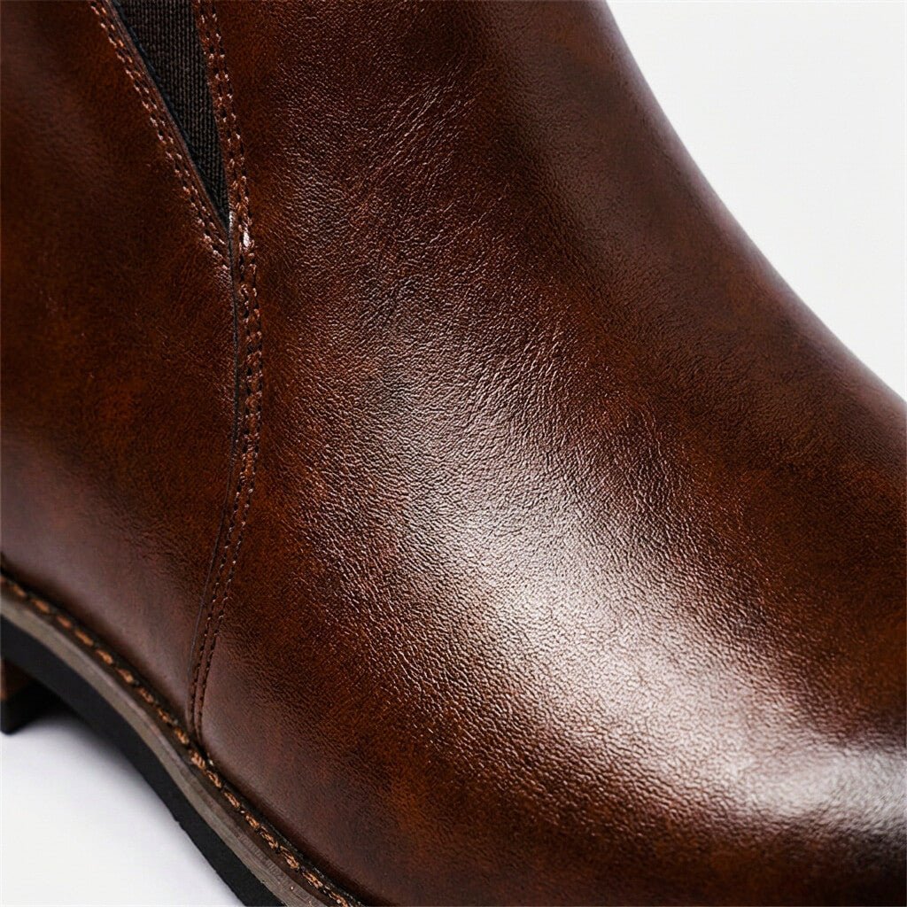 Brennan | Genuine Leather Boots – Vintage Style for Men