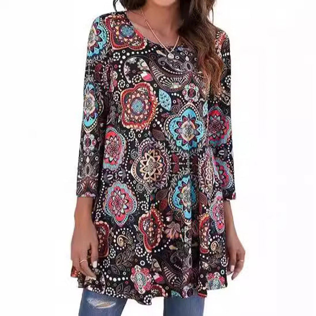 Emily | A-Linien-Tunika mit auffälligem Mandala-Print
