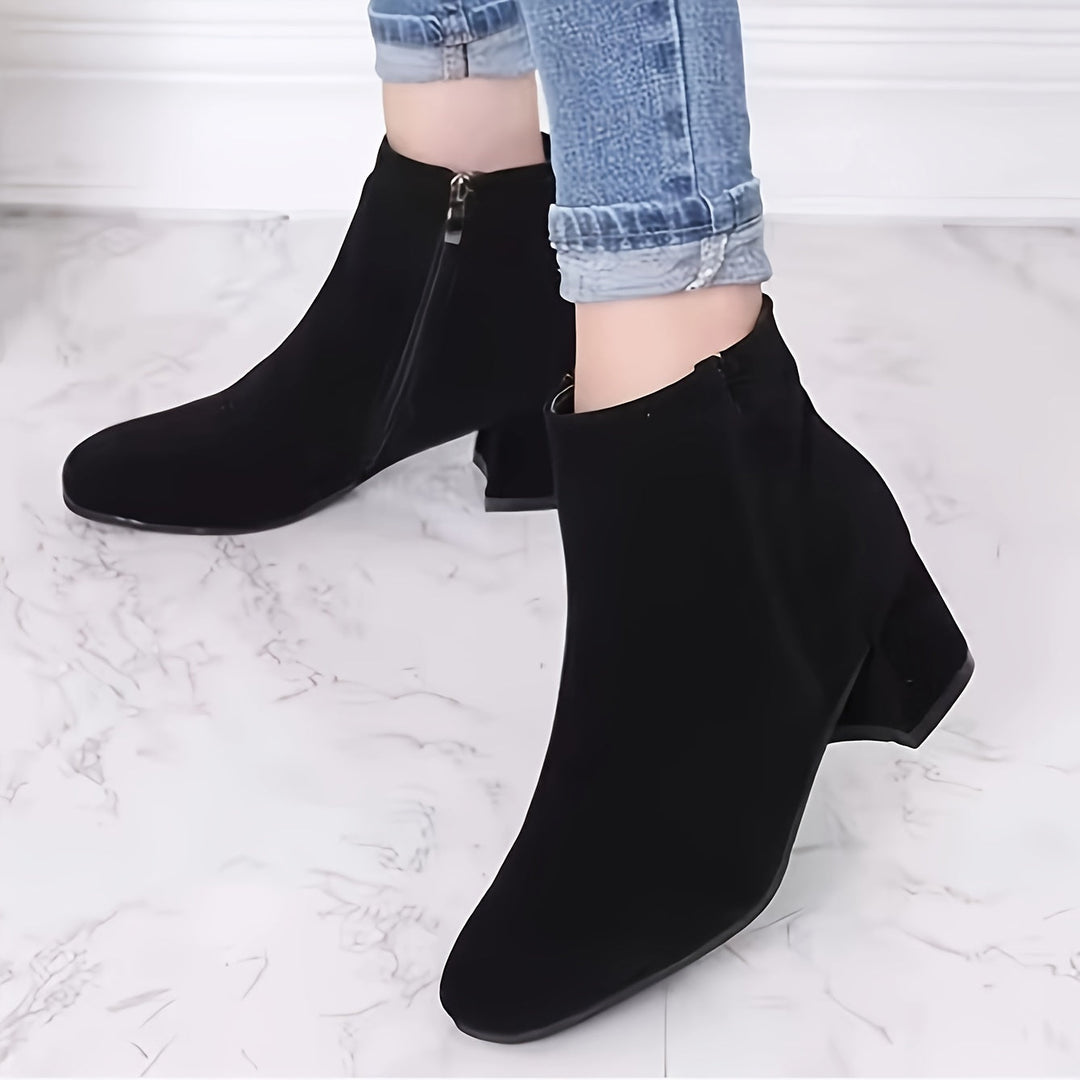 Elizabeth | Elegant Suede-Finish Chelsea Ankle Boots