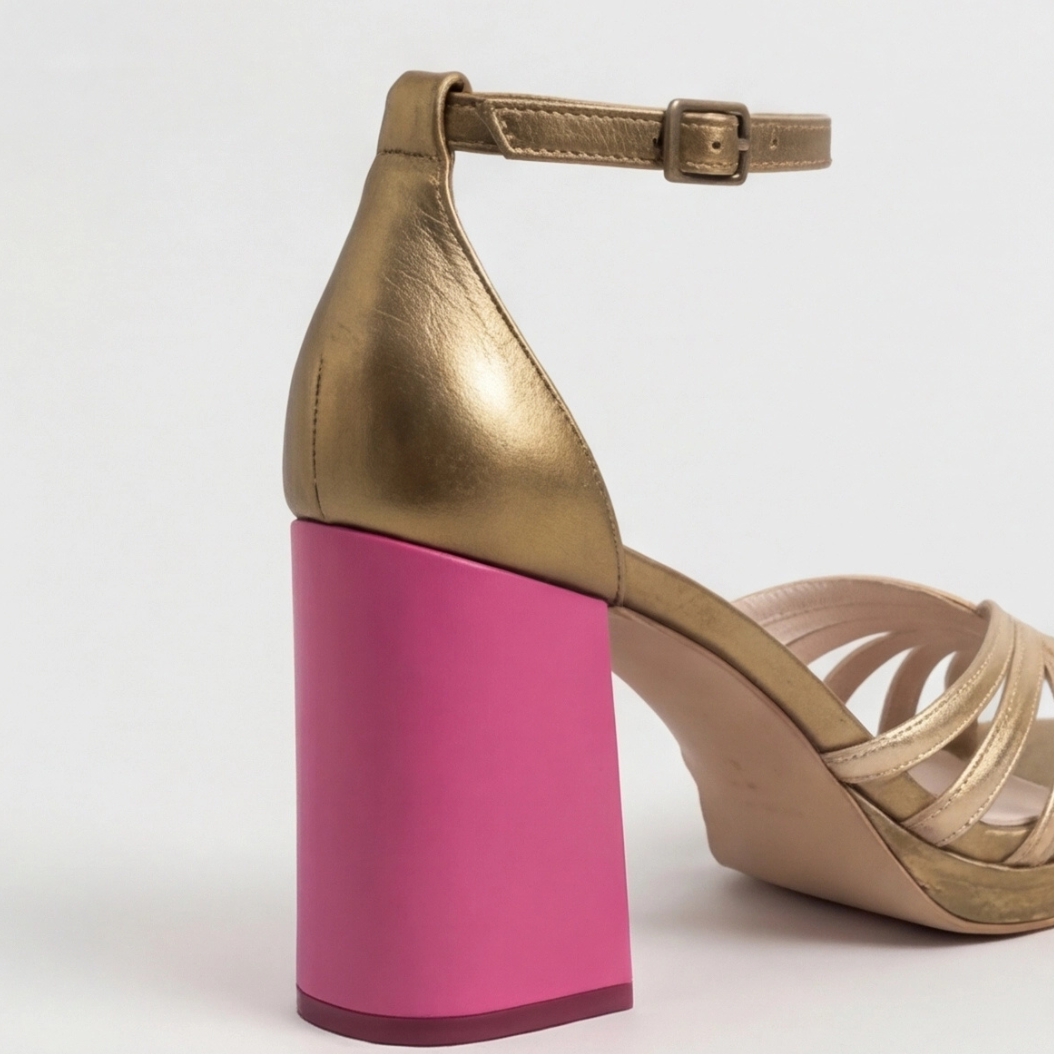 Megan | Block Heel Sandals – Stylish Woven Design for Women