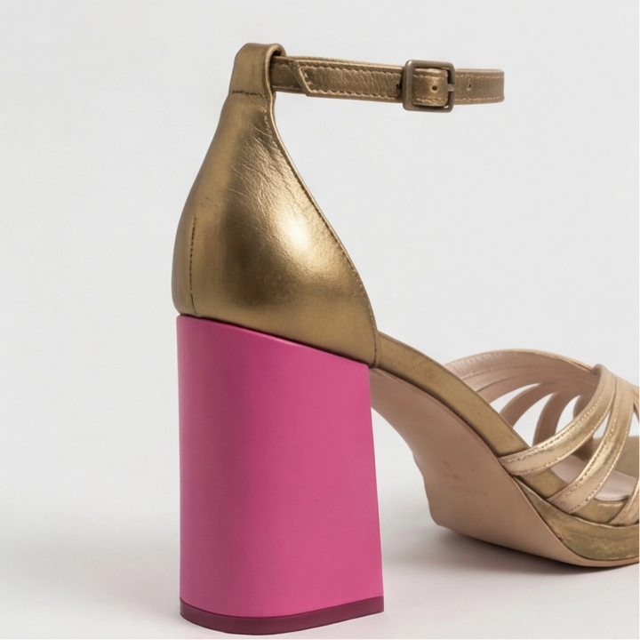 Megan | Block Heel Sandals – Stylish Woven Design for Women