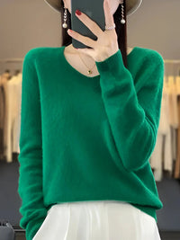 Ruby | Refined Cashmere V-Neck Knit Sweater