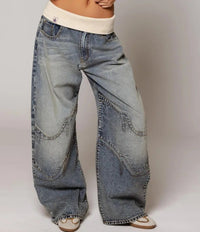 Avery | Moderne Retro-Jeans mit extrem weitem Bein