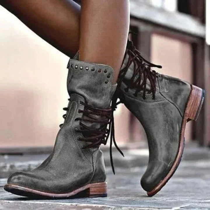 Luna | Stylish Lace-Up Ankle Boots For Your Western Wardrobe