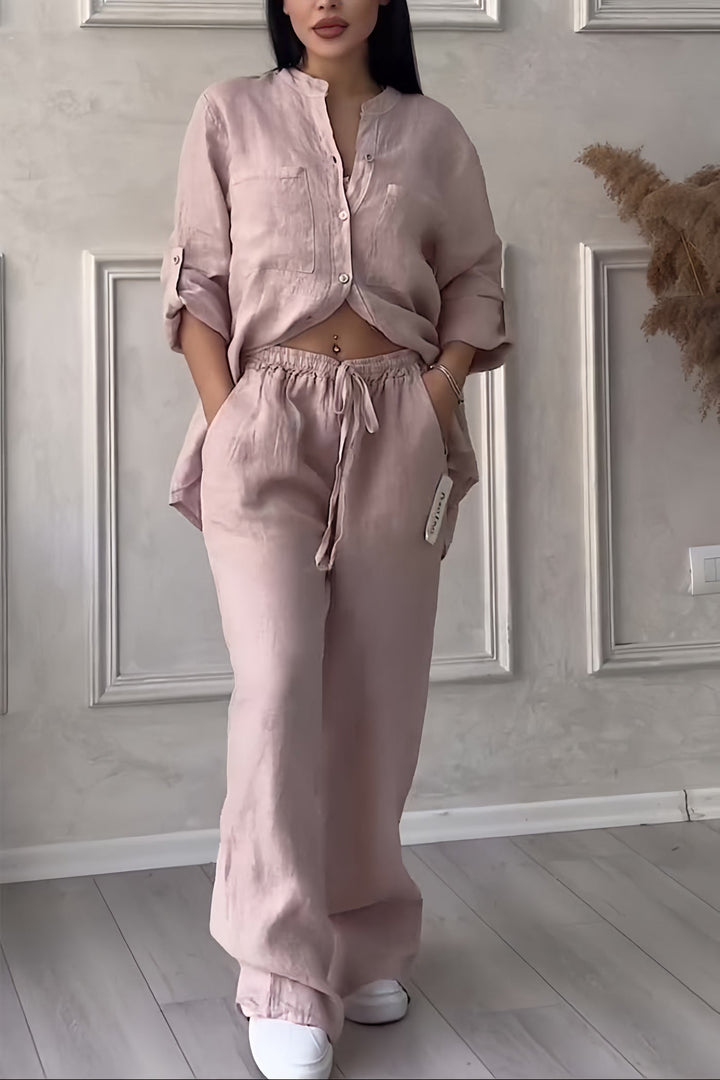 Emma | Elegante e chic completo in lino a due pezzi