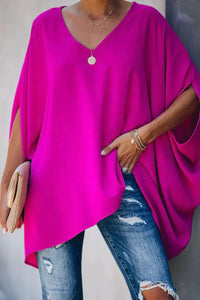 Sophie | Elegantes Oversize-Tunikashirt mit V-Ausschnitt