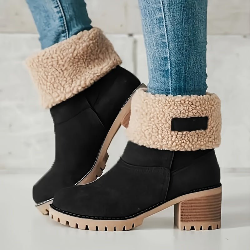 Melinda | Warme und bequeme, mit Fleece gefütterte Stiefel bis zur Wadenmitte