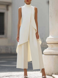 Elodie | Sculptural Asymmetrical Wide-Leg Two-Piece Set