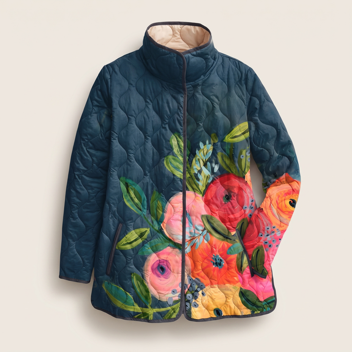 Mira | Quilted Jacket – Lightweight Floral Design for Women