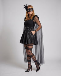 Elodie | Sheer-Overlay Adjustable Halloween Costume Dress