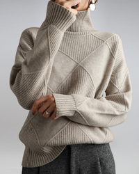 Claire | Refined And Versatile Turtleneck Knit Sweater