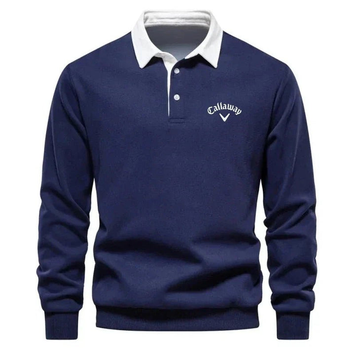 Liam | Eleganter Strickpullover mit kontrastierendem Polokragen