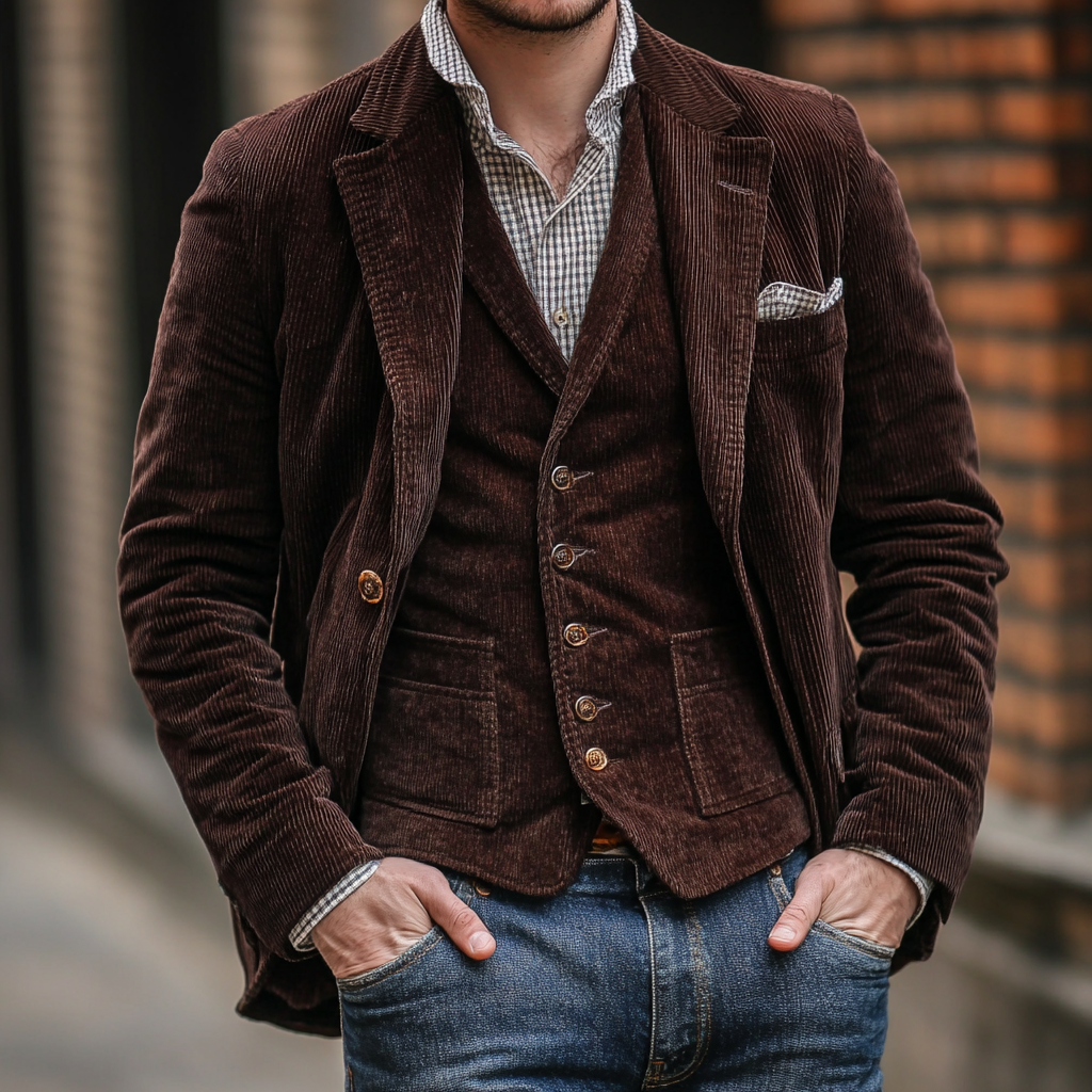 Ethan | Elegantes Vintage-Sakko- und Westenset für Herren