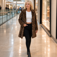 Alannah | Cappotto in pelliccia sintetica con stampa leopardata, audace e glamour