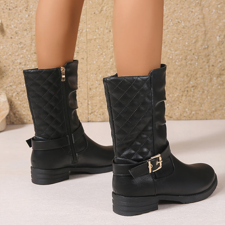 Tamara | Elegante und stilvolle Schnallenstiefel bis zur Wadenmitte