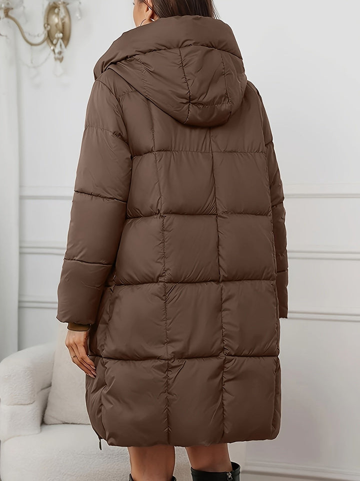 Camilla | Hooded Longline Puffer Coat for Everyday Elegance