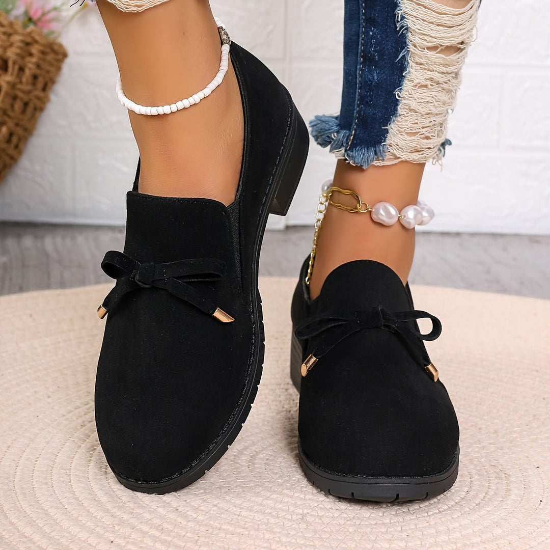 Nadia | Slip-On Loafers – Bow Detail for Effortless Style