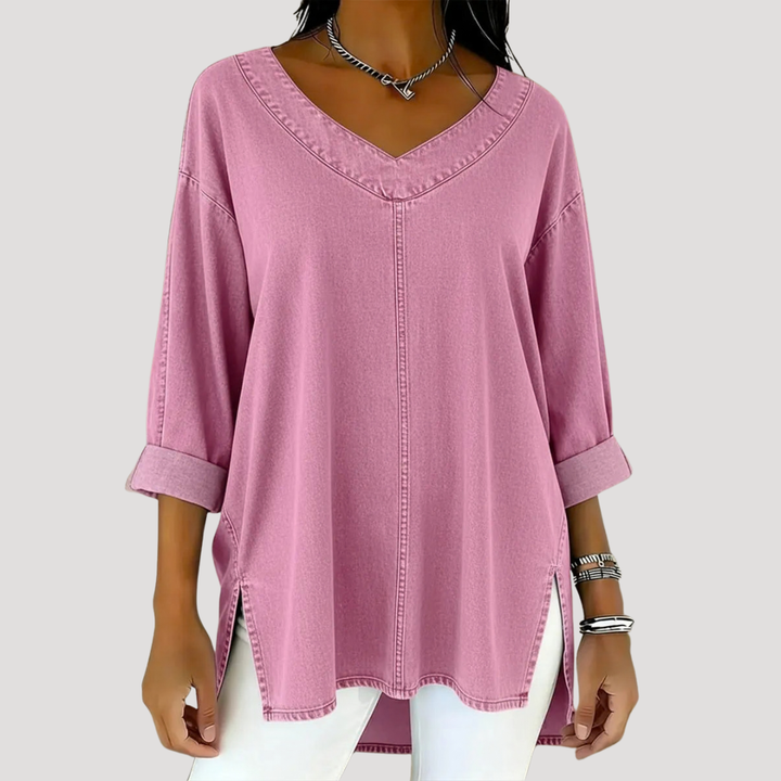 Charlotte | Relaxed And Stylish V-Neck Tunic Top