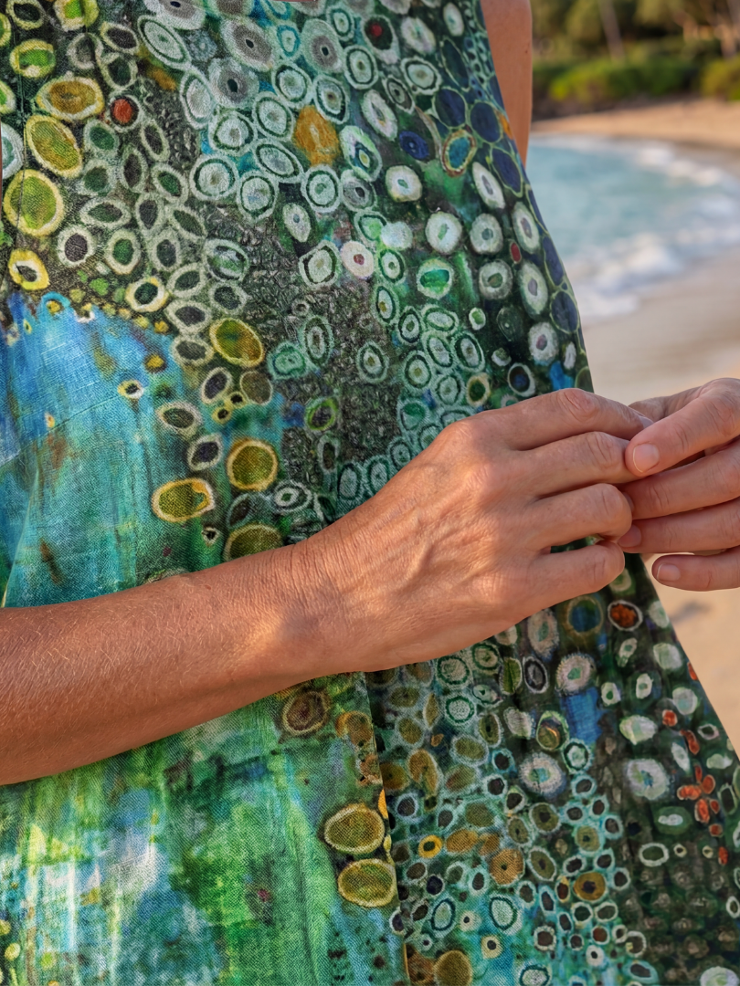 Moana | Ocean Mosaic Midi Dress – Breezy Casual Style for Women