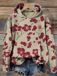 Claudia | Gemütlicher und ausdrucksstarker Blumen-Jacquard-Hoodie