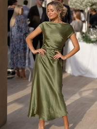 Juliette | Elegantes Midikleid mit drapierter Taille