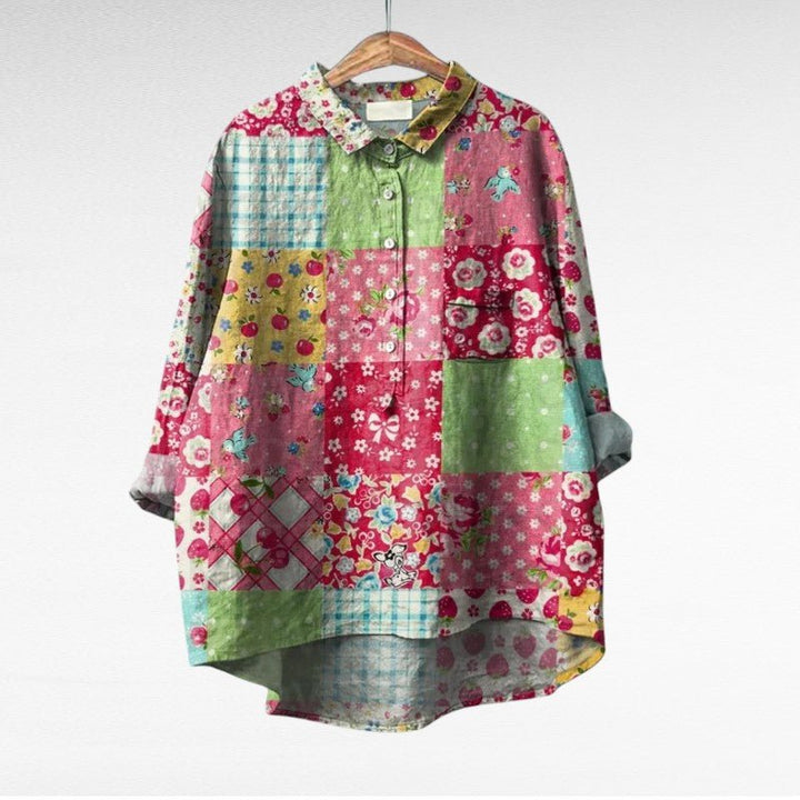 Colleen | Long Sleeve Blouse – Classic Multicolor Style