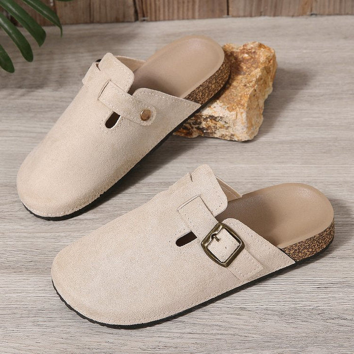 Maya | Eleganti e chic sabot in suede con fibbie