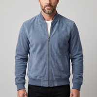 James | Klassische Bomberjacke aus weichem Veloursleder