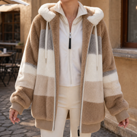 Sophia | Bold And Cozy Color-Block Faux Fur Coat