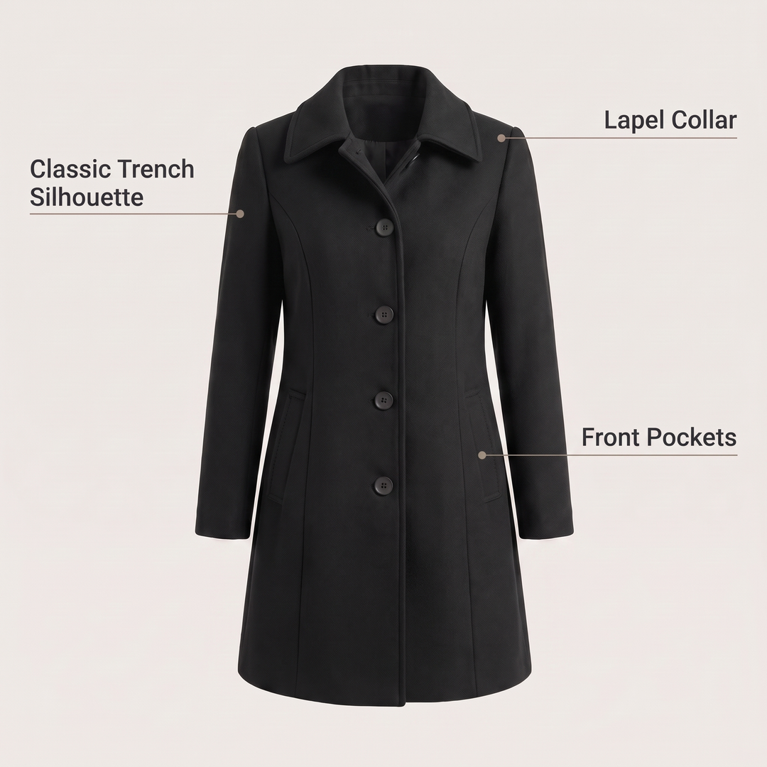 Aveline | Classic Trench Coat – Timeless Women's Outerwear