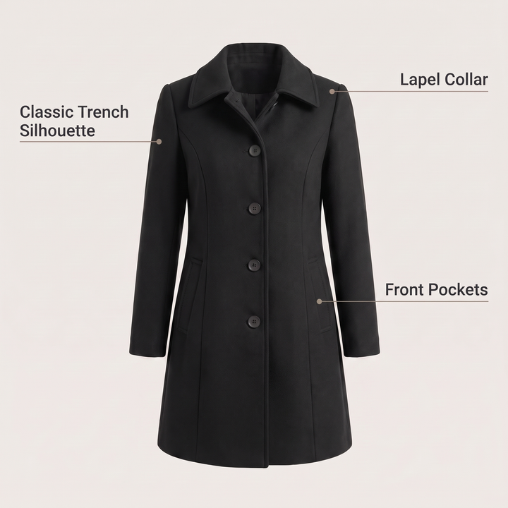 Aveline | Classic Trench Coat – Timeless Women's Outerwear