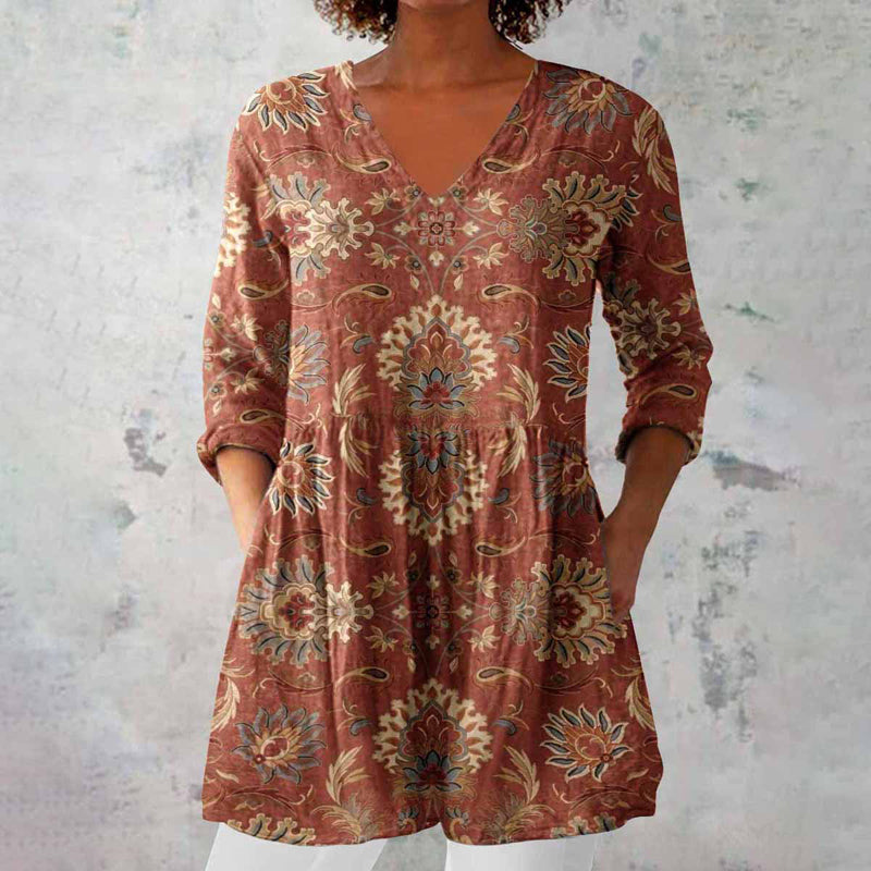 Maya | Top a tunica stampato paisley boho-chic