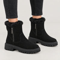Amelia | Stylish Chunky Sole Fur Lined Ankle Boots