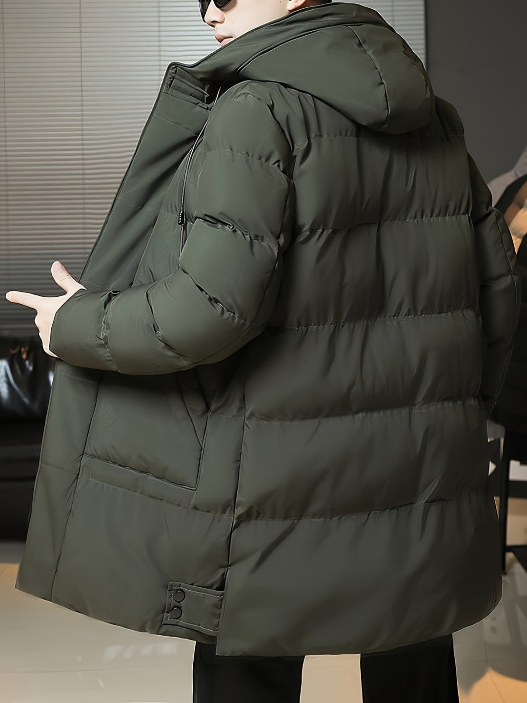 Donovan | Longline Puffer Coat – Stylish Hooded Design for Men