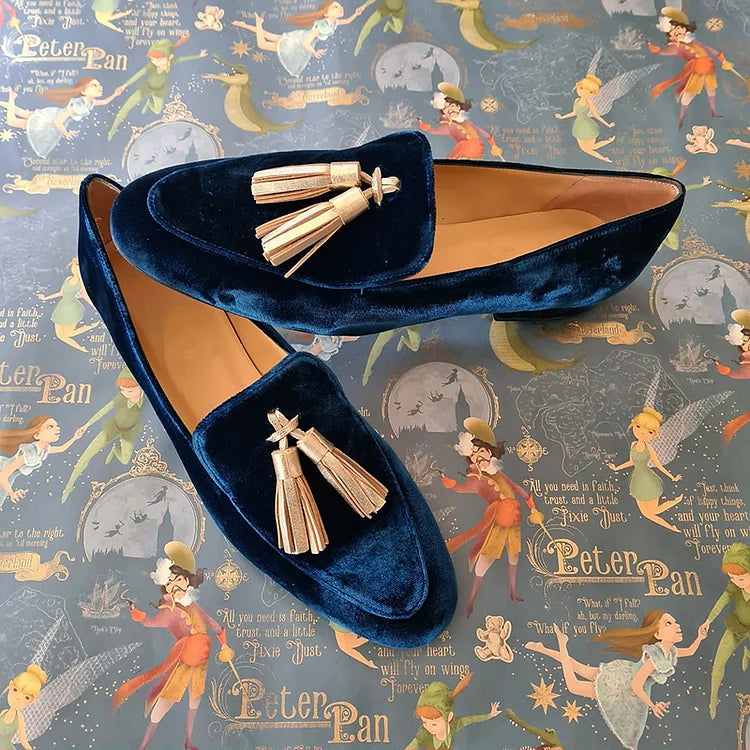 Bianca | Elegant Pointed-Toe Tassel Loafers for Women