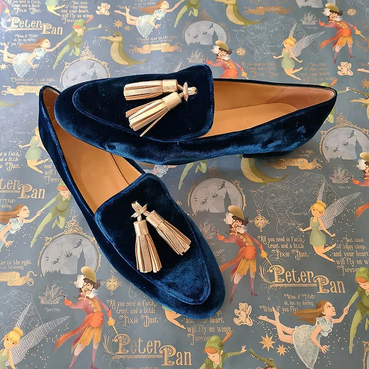 Bianca | Elegant Pointed-Toe Tassel Loafers for Women