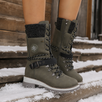Margot | Warm Insulated Knee-High Winter Snow Boots With Lace-Up Closure