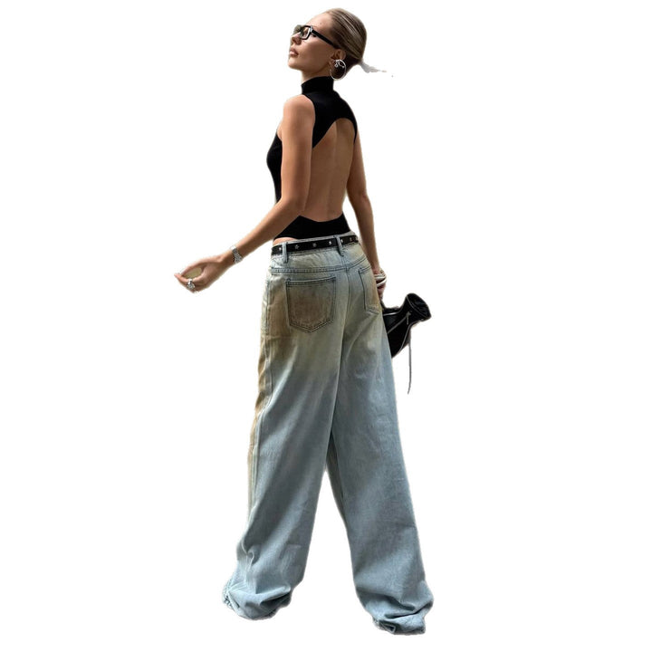 Sophia | Jeans a gamba larga dal lavaggio vintage di tendenza