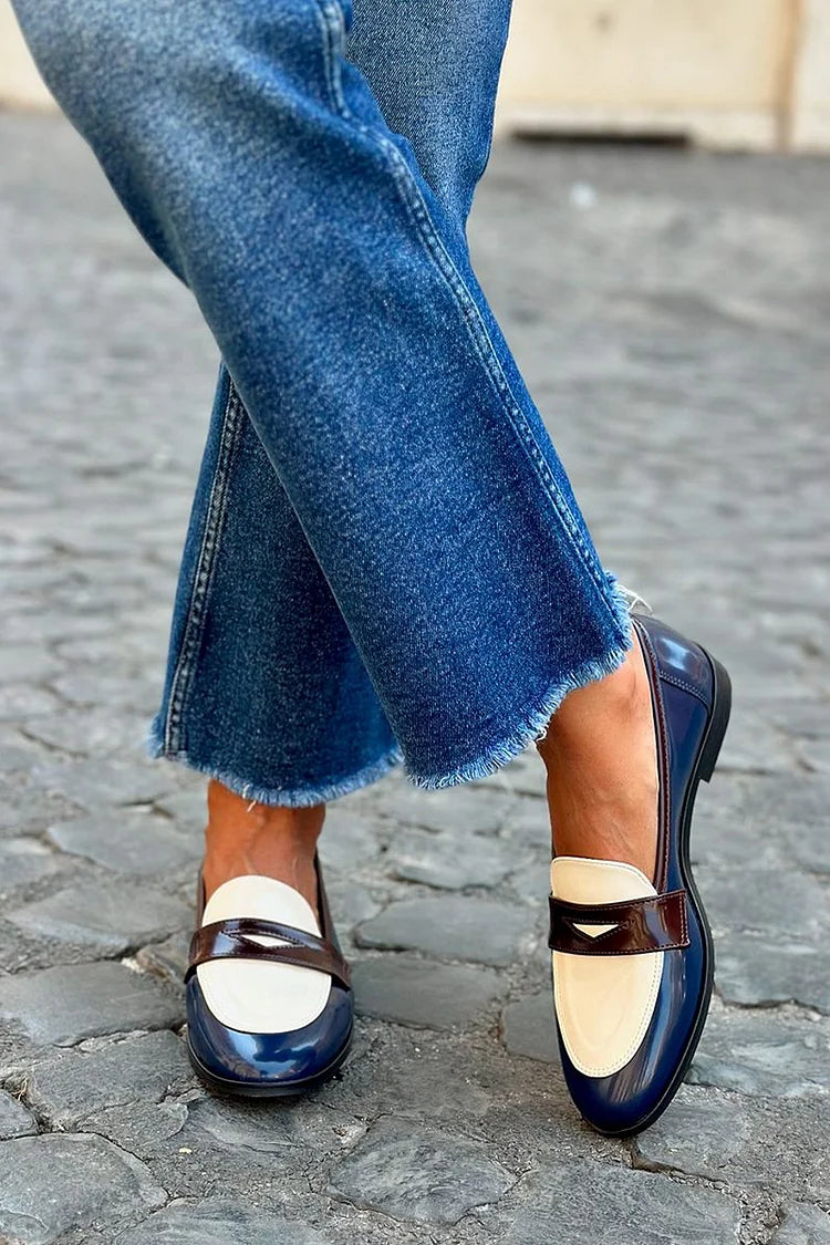 Clara | Elegant And Modern Two-Tone Women's Loafers