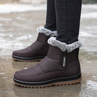 Rosalind | Wasserdichte Winter-Schneestiefel zum Hineinschlüpfen aus Satin mit Kunstfellfutter