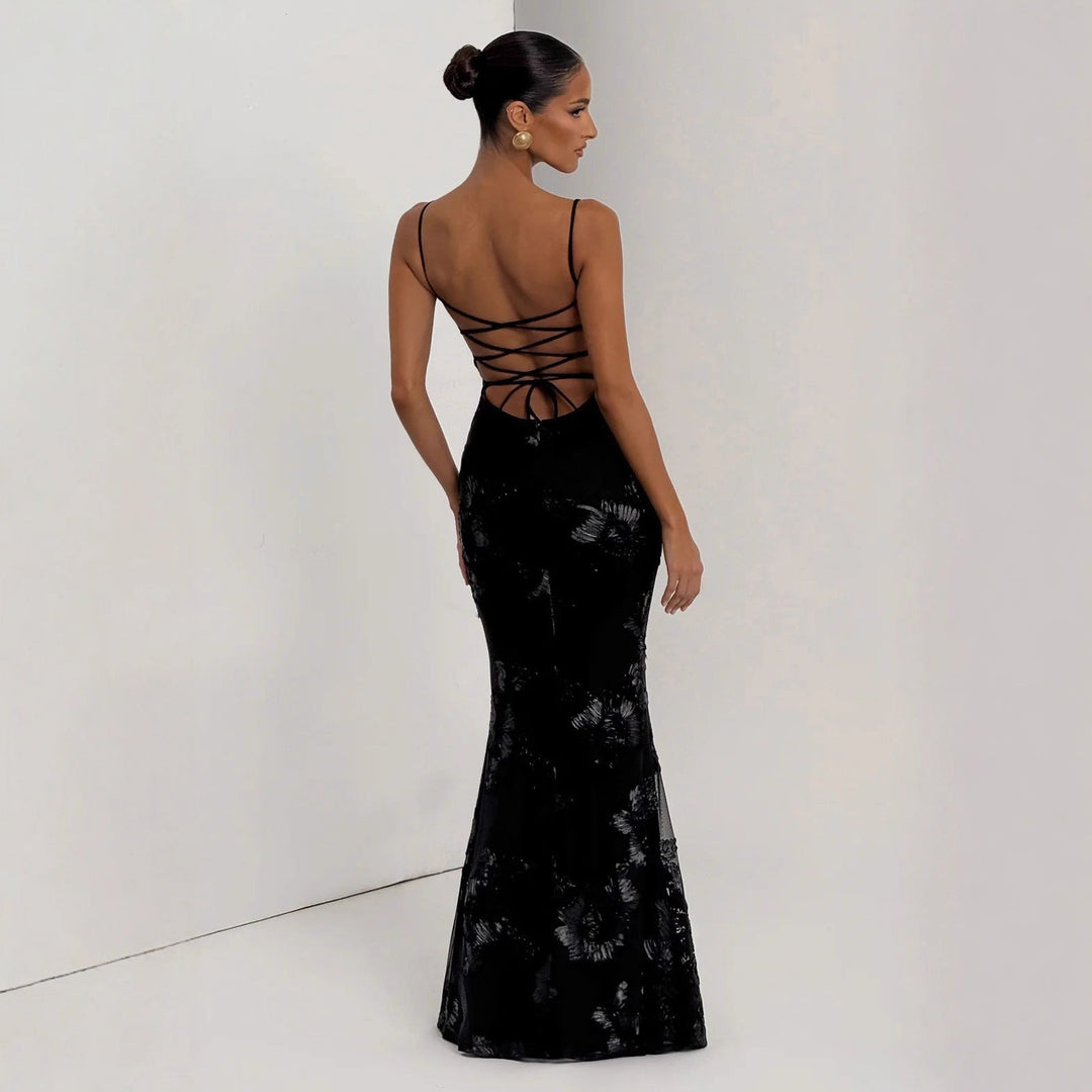 Aelara | Floral Maxi Dress Wedding Guest Elegant Mermaid Style 3